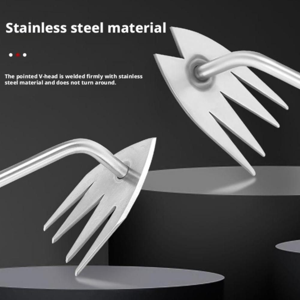 4 Teeth Multifunctional Hand Weeder Digging Tool Outdoor Gardening Handle For Garden Gadgets Ge Y3N9