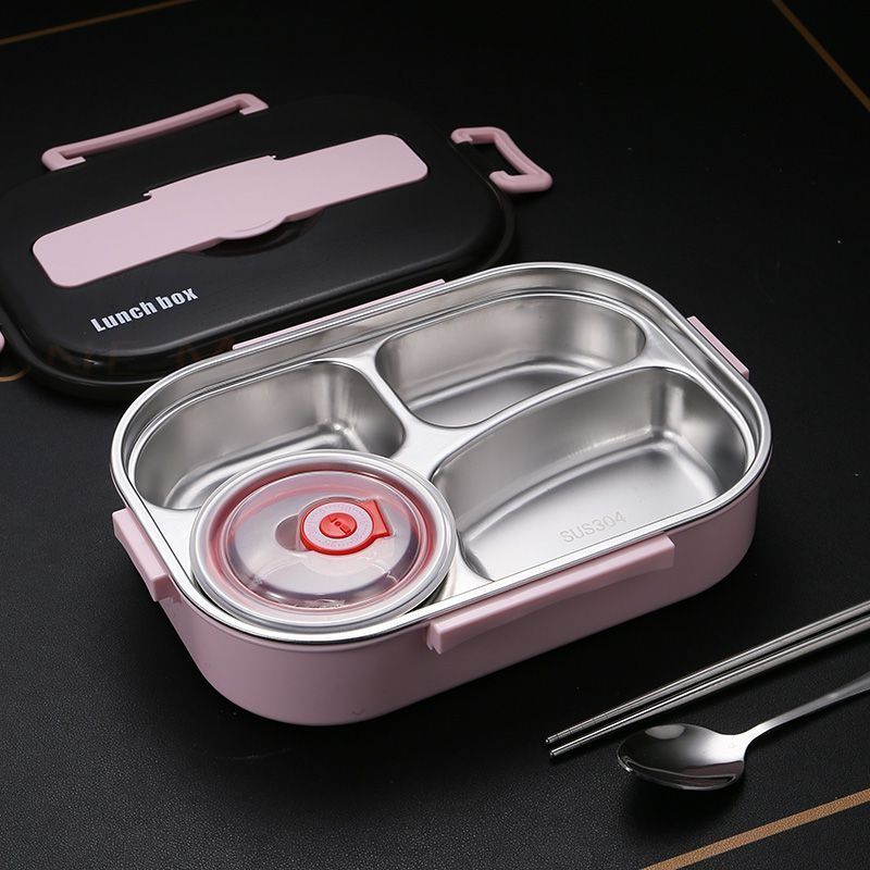 Изолированный ланч-бокс из нержавеющей стали 304 с крышкой, микроволновая печь, ланч-бокс для студентов и женщин, офисный работник, ланч-бокс с одним отделением