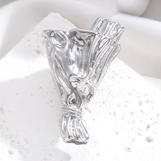 Держатель для цветов Брошь-букет Носимая ваза Брошь-булавка Вставка для живых или засушенных цветов в букет Аксессуар-булавка для курток Платьев Шарфов Свитеров