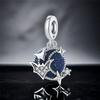 Медный металл Синее Звездное Небо Летучая Мышь Подвеска Бусина Компонент Совместимый С Высококачественным Тонким Аутентичным Оригинальным Браслетом Высококачественные Тонкие Ювелирные Изделия Шарм