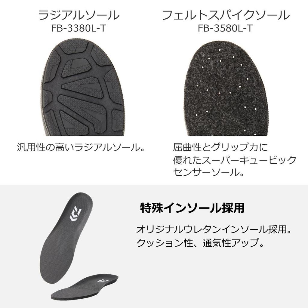 DAIWA Tight Fit Fishing Boots Moss Green LL (Felt Spikes) FB-3580L-T