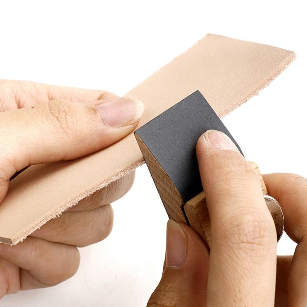 Шлифовальный блок из бука Шлифовальный блок для DIY Кожевенное дело Держатель для бумаги Инструмент для шлифовки наждачной бумагой Инструмент для полировки кромок Шлифовальный инструмент Гаджет