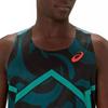 Asics All Over Print Round Neck Tank Top Men Tops Blue 2091A739-412
