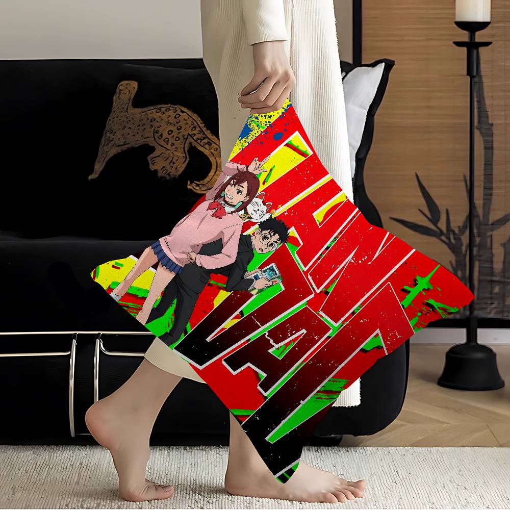 Anime Dandadan Cushion Cover Polyester Sofa Cushions Decorative Throw Pillows Home Decoration Pillowcover