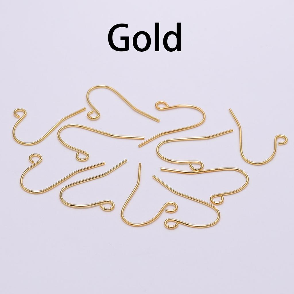 100pcs/lot 21*12mm Gold Bronze Fashion Iron Earrings Wires Hooks Ear Pin Hook For DIY Jewelry Making Accessories Supplies