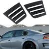 2Pcs Rear Side Window Vent Louver Cover For Dodge Charger 2011-2021 Glossy Black