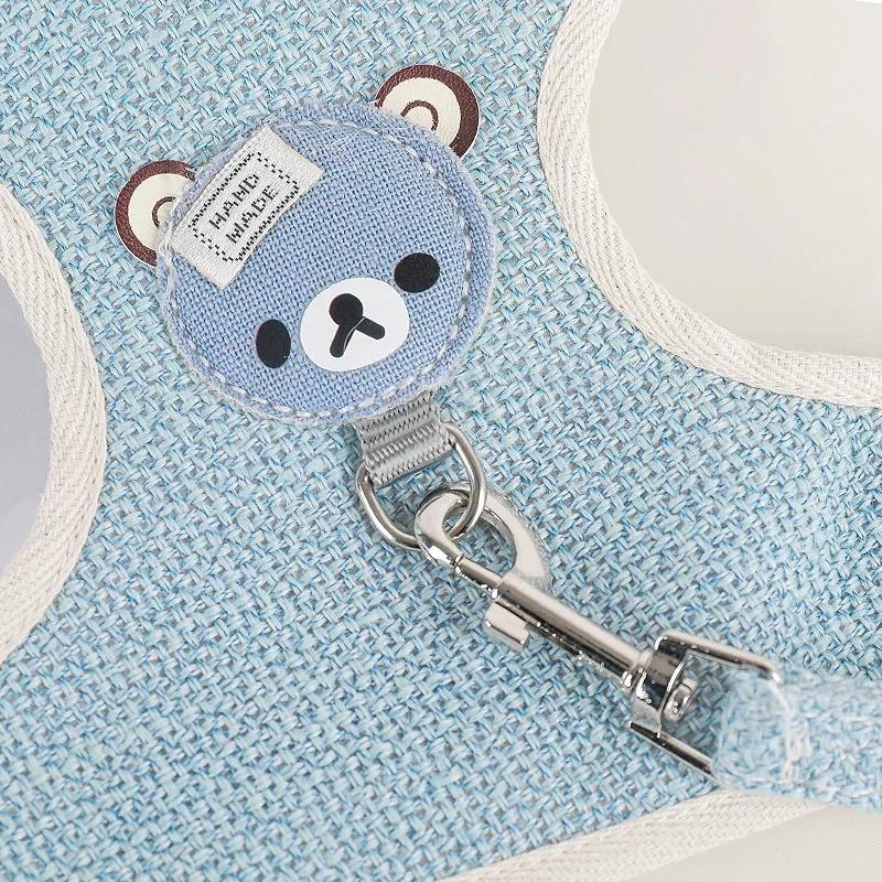 Шлейка для щенков маленьких собак Регулируемая шлейка и поводок Поводок для собак Ошейник для собак и кошек Аксессуары для собак и кошек