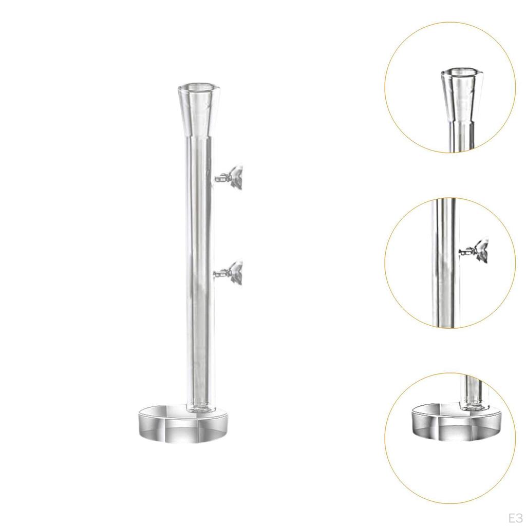 Акриловая кормушка для креветок и рыбок в аквариуме, легкая трубка для кормления и крючок для присоски