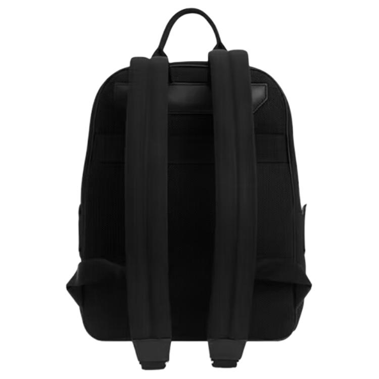 Bally Logo Zip Closure Recycled Polyester Backpack Men backpack Black 6305065
