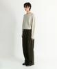 NONBLANK One-Pleat Curved Stitch Pants_Khaki
