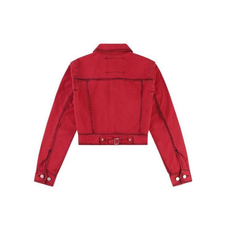 Levis X Feng Chen Wang Повседневная джинсовая куртка Женские куртки Красная A1054-0000