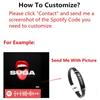 Индивидуальный браслет Spotify Code Любимая песня, кожаный браслет из нержавеющей стали для учителей музыки, браслет для пары, подарок меломану