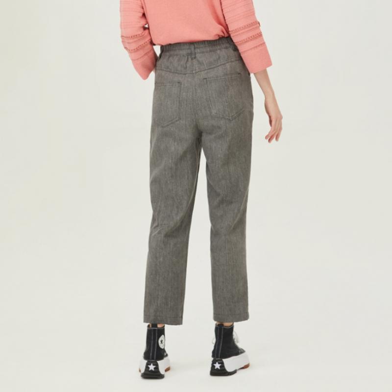  Мешковатые джинсовые брюки Benetton Benetton с внутренней отделкой и жемчужным принтом Badp06241 Gr