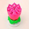 JL Birthday Candle Lotus Flower Rotation Music Cake Decoration Party Color Pink - JLVSO827AA1052