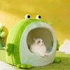 Autumn and Winter Cat Funny and Cute Cartoon Frog Cat Nest Teddy Small Dog Dog Warm and Windproof Pet Nest