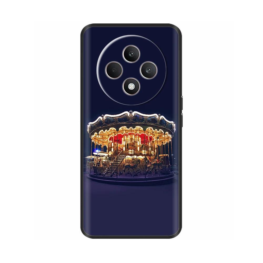 Чехол для Oppo Reno12 F CPH2687 Чехол Милое Сердечко Мягкий Черный Силикон Защитные Чехлы для Reno 12F Reno12F 5G 2024 Fundas