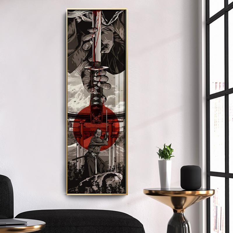 Японские самураи укие картины hd холст картины солдаты стены искусства декоративная живопись для гостиной промышленный декор бар