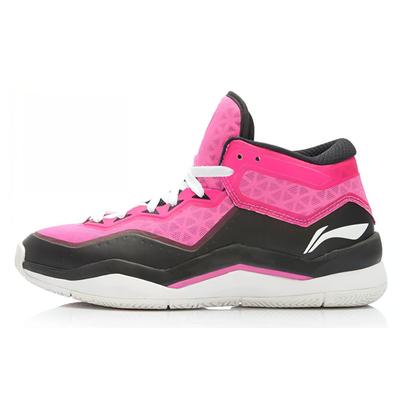 Баскетбольные кроссовки Li Ning Wade Way 3 Miami Rose, удобные, универсальные, нескользящие, амортизирующие, средней высоты, унисекс, красные, черные ABAK031-8