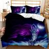 Wolf Duvet Cover Set 3D Animal Theme Bedding Set Retro Cool Wild Wolf Blue Sky Double Queen King Size Soft Polyester Qulit Cover