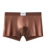 Men's Underwear Boxer Ice Silk Seamless Boxers Solid Color Breathable Shorts Underpants 2XL-4XL