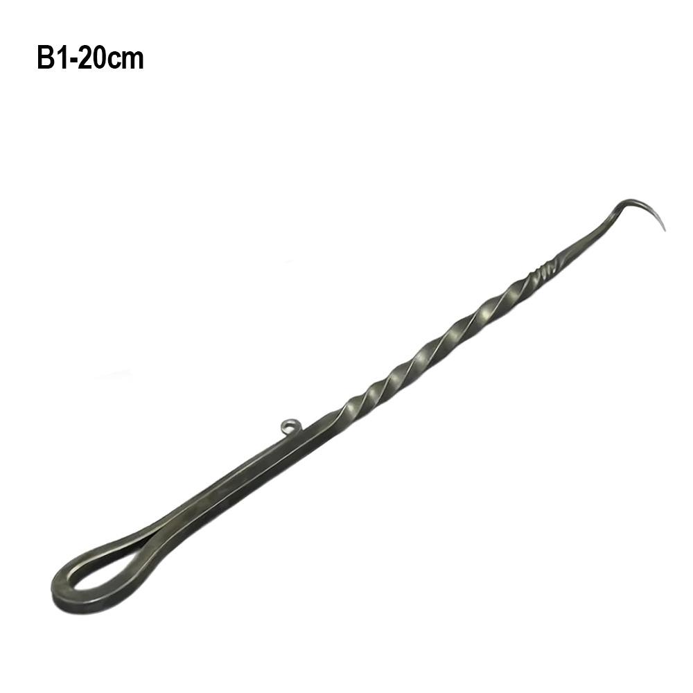 Stainless Steel BBQ Food Flipper Cooking Grilling Outdoor Camping Cooking Barbecue Turners Hooks Grill Accessories BBQ Grill