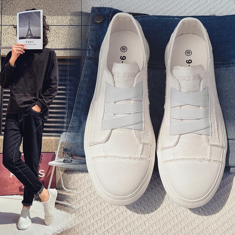 Парусиновые туфли Мужские вулканизированные туфли Летние новые стираные джинсовые туфли с грубым краем Модные мужские спортивные туфли для сноуборда Дизайнерские кроссовки