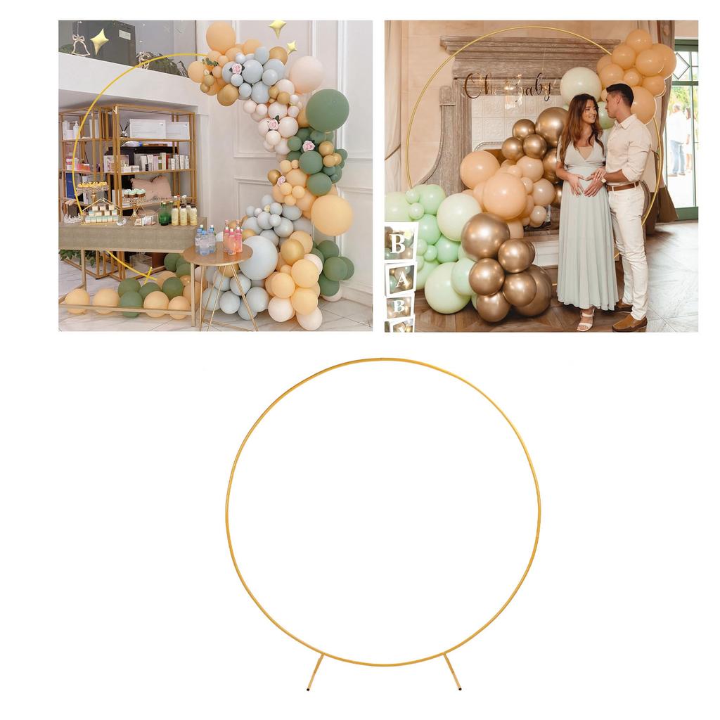 Круглая подставка для фона 7,2 фута, устойчивая металлическая подставка для арки с воздушными шарами, рама для свадьбы, дня рождения, вечеринки в саду