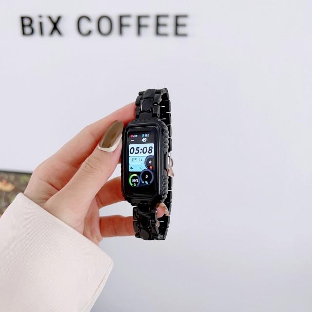 Ремешок для Huawei Band 7 8 Correa SmartWatch, чехол с имитацией керамики, браслет-браслет для Honor Band 6, Huawei Band6