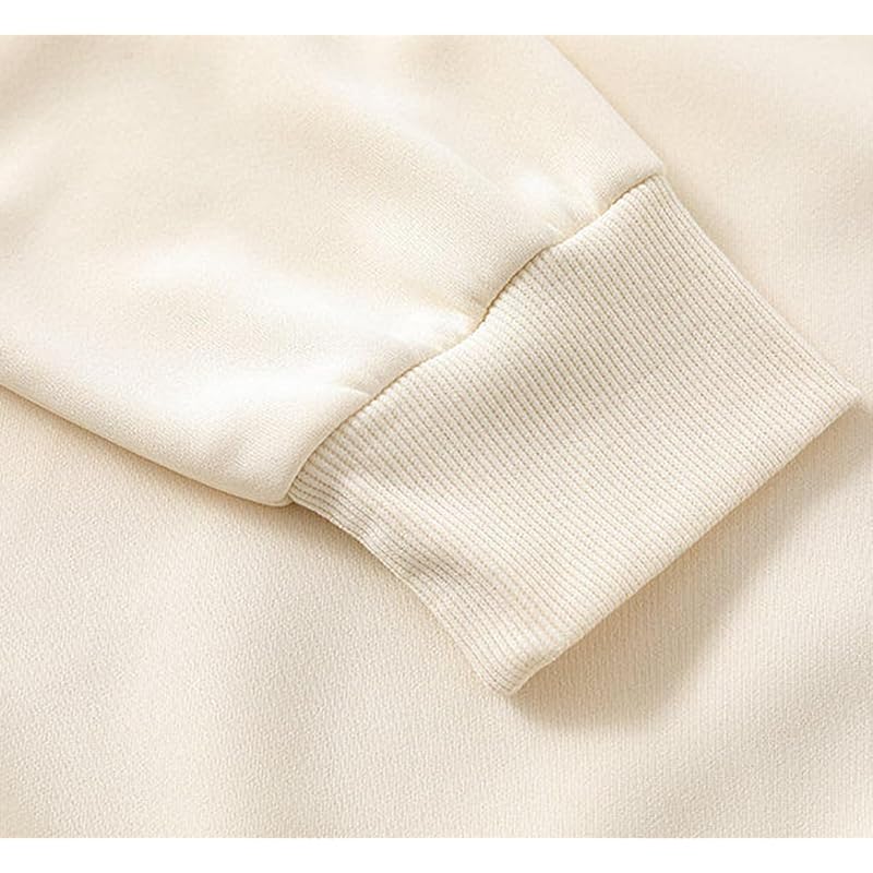 [EASTEMPO] Ladies Trainer Spring Long Sleeve Relaxing Plain Color Fashionable Casual Cute Large Size (JP, Alphabet, M, Beige)