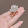 Flash Diamond Temperament Rose Brooch High-End Zircon Elegant Versatile Niche Suit Anti-Light Fixed Pin Brooch