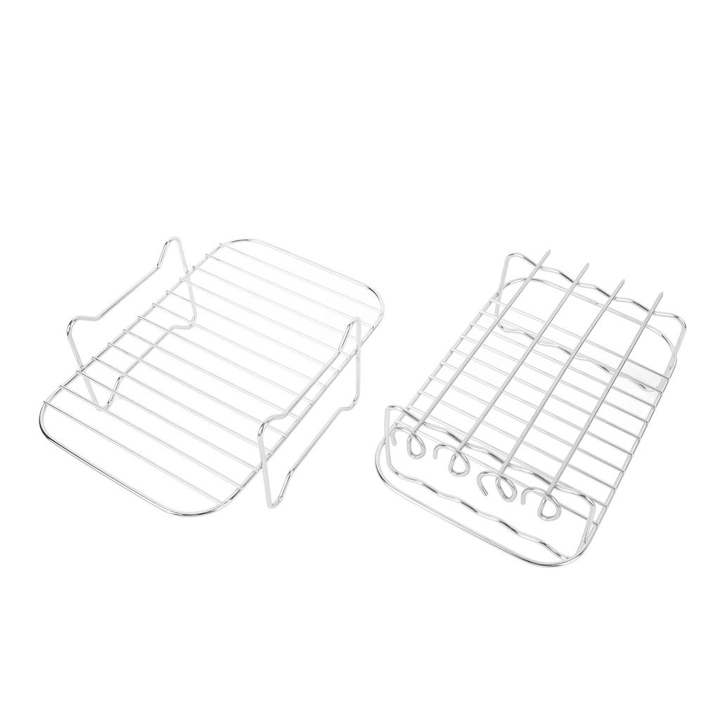 Набор аксессуаров для фритюрницы Решетка для гриля с подставками для шампуров Силиконовая щетка Щипцы для еды Форму для торта