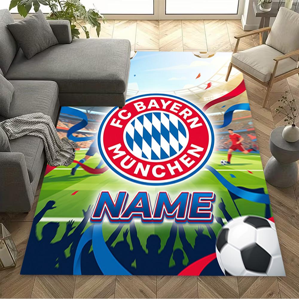 German Football Crest Floor Rug Office Rug Suitable for Foyer Living Rooms Playrooms Dining Room Antislip Carpet Decorate Offices