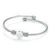 Titanium Steel English Alphabet Heart Bracelet with Simple Design