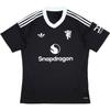Adidas Originals Manchester United GK Comfortable Simple Soft Short Sleeve Football Shirt Unisex Tops Black JH0842