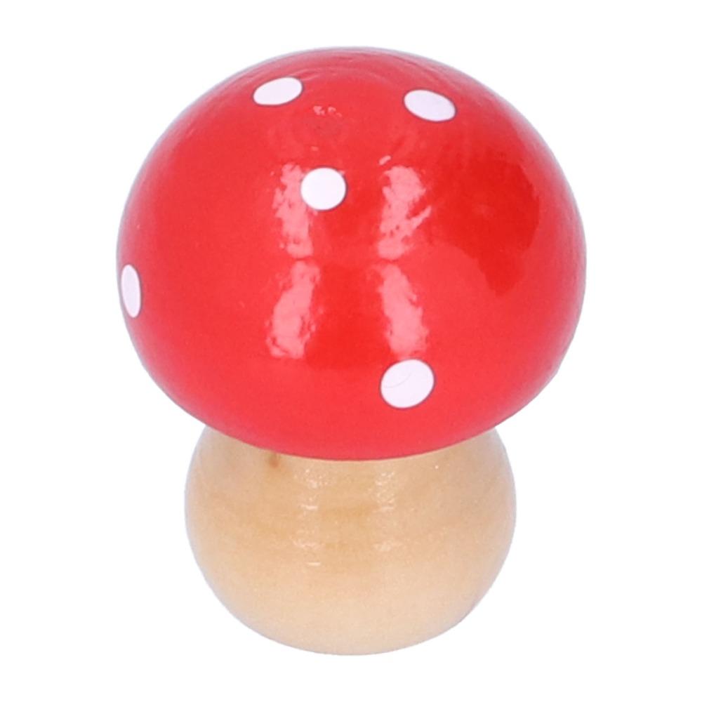 3pcs Wood Mushroom Ornament S L M Indoor Decoration Figurine Festival Gift Ornament Bedroom