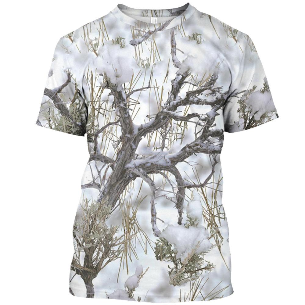 Мужская футболка с коротким рукавом и камуфляжным принтом «Джунгли», забавная, с круглым вырезом, 3D-печать, модная летняя футболка