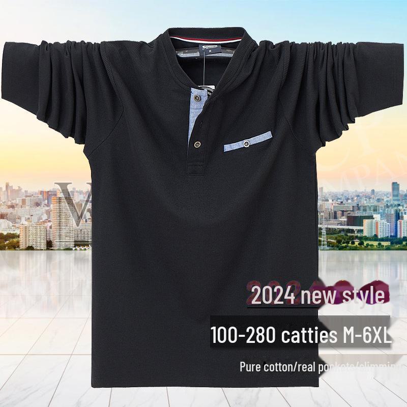 Трендовая корейская мужская хлопковая футболка с длинным рукавом больших размеров для весны/осени