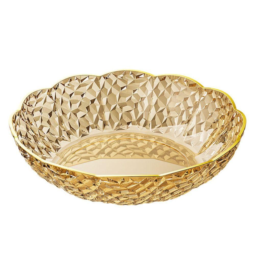 Прозрачный поднос для десертов и салатов, тарелка для закусок в форме бриллианта, изысканная фруктовая тарелка, гостиная