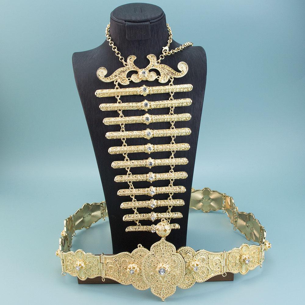 Chic Caucasus Belt Dress Waist Chain Breastplate Necklace Slavic Bridal Wedding Jewelry Sets For Women Turkish Ethnic Bijoux