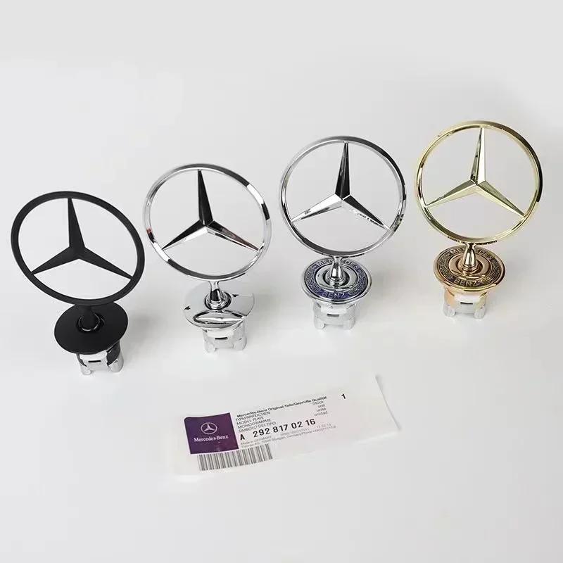 Star Bonnet - Badge for Car Hood Front Chrome Logo Hood Marking for Benz C E S Class W204 W205 W212 W213 W211 W220 W222 W223 VT1