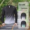 Мужская быстросохнущая футболка с длинным рукавом Ice Silk — дышащая, защищающая от УФ-излучения, легкая верхняя одежда для бега и походов
