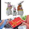 3x статуя кролика фигурки кролика украшения ремесла очаровательный дизайн украшения скульптура из смолы для