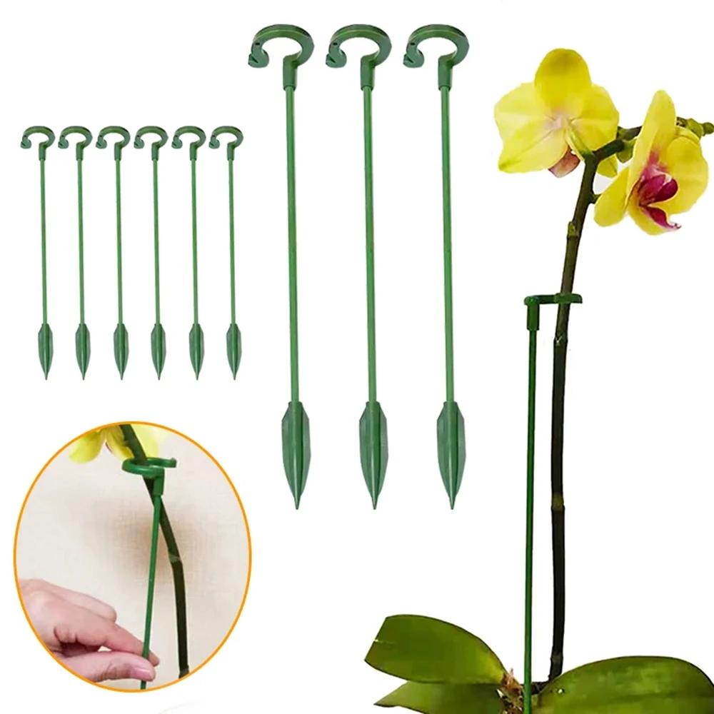 5/10pc Plant Support Stakes Garden Single Stem Flower Support Stake Amaryllis Plant Cage Support Plastic Flower Stand Succulents