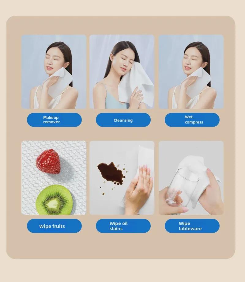 Утолщенные одноразовые хлопковые полотенца для лица для салонов красоты – большой размер для подвешивания и выдвижения