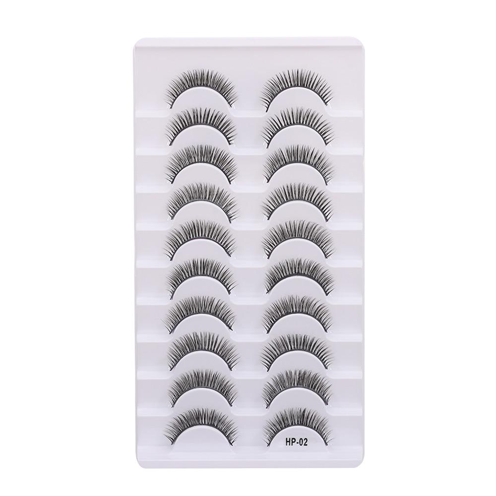 10 Pairs Natural Long False Eyelashes Fluffy Manga Lashes Fake Lashes  Eye Makeup Tool