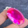 Pink Rubillite Gemstone Handmade 925 Sterling Silver Jewelry Pendant 2.17" H8F22