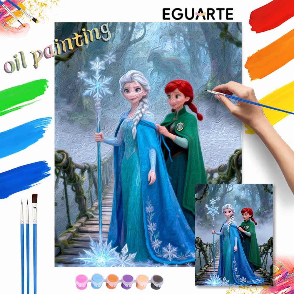 Disney Набор для рисования по номерам «Холодное сердце» Ручная роспись Декор для дома