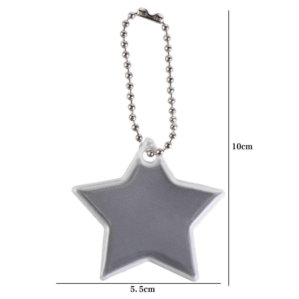 Ring Accessories Reflective Bag Pendant Star Reflective Pendant Safety Reflector Reflector Keyrings