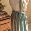 Solid Color Retro European Apron Vintage Baking Apron Kitchen Clothes Kitchen Apron  Garden Work