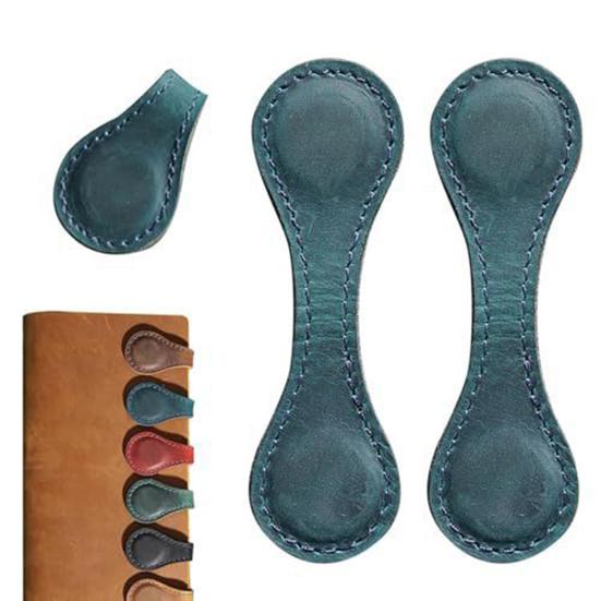 Двойные магнитные концы закладки гравированные искусственная кожа закладка клип ретро дизайн